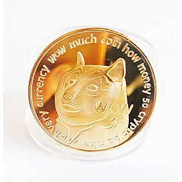 Сувенірна монета Eurs Dogecoin DOGE Золотий колір (DOGE-G)