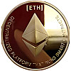 Монета сувенирная Eurs Ethereum ETH Золотой цвет (ETH-G)