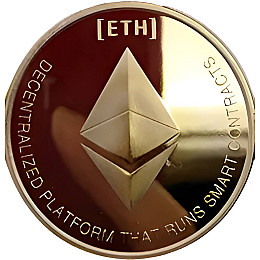 Сувенірна монета Eurs Ethereum ETH Золотий колір (ETH-G)