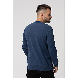 Пуловер однотонный мужской FIGO 6976 M Синий (2000989965220)