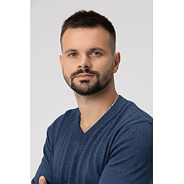 Пуловер однотонный мужской FIGO 6976 M Синий (2000989965220)