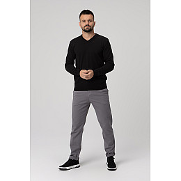 Пуловер однотонный мужской FIGO 6976 XL Черный (2000989965312)