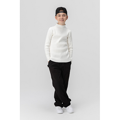 Свитер однотонный для мальчика Lizi Kids 3271 146 см Молочный (2000990031075)