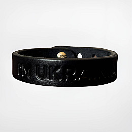 Чоловічий браслет із натуральної шкіри Real Belts I'm Ukrainian Чорний (IMUKRBT1)