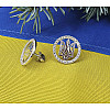 Пусеты с гербом Украины Maxi Silver 9157