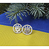 Пусеты с гербом Украины Maxi Silver 9157
