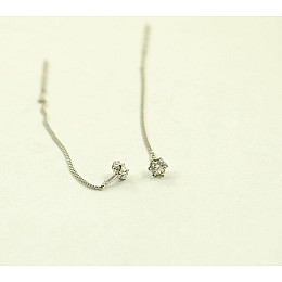 Пусеты цепочки Maxi Silver 8734