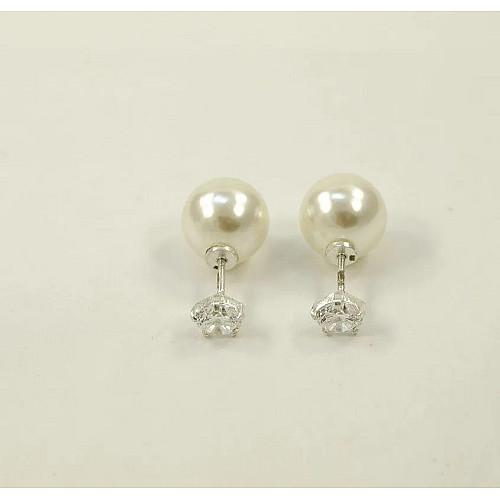 Пусеты с жемчугом Maxi Silver 8610