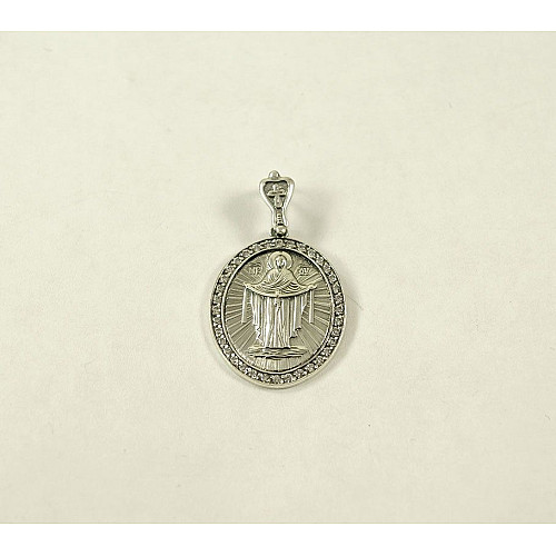 Ладанка Покрова Богородицы Maxi Silver 8931