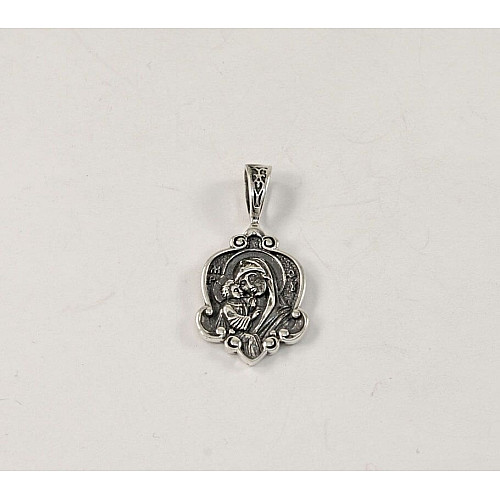 Иконка на шею Матерь Божья Maxi Silver 7557