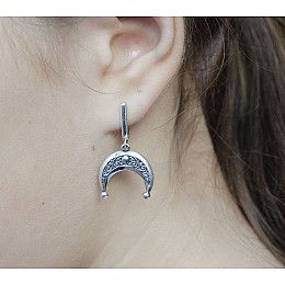Сережки місячна Maxi Silver 9120