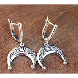 Сережки місячна Maxi Silver 9120