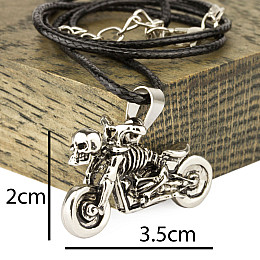 Кулон Win Скелет на мотоцикле 3.5/2 см Стальной цвет (27015)