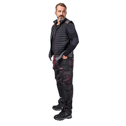 Брюки LAHTI PRO L 52 см Черный с красным (LPSR0152)