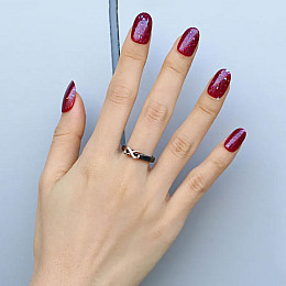 Кольцо керамическое Infinity черное 18 BR219517 Berkani