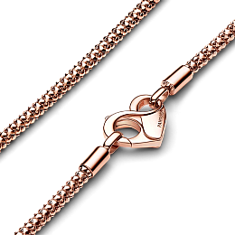 Серебряное колье Pandora рельеф