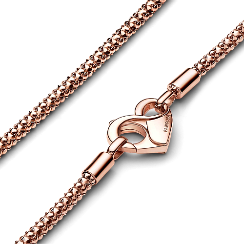 Серебряное колье Pandora рельеф