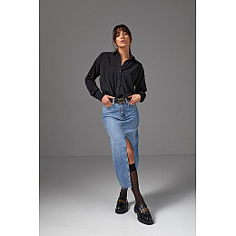 Рубашка SL-FASHION 481.1 42 Черный