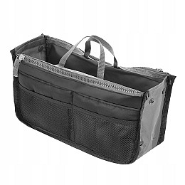 Дорожня косметичка несессер Satis Чорний з сірим (02712 black)