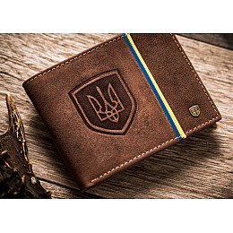 Мужское кожаное портмоне в подарочной упаковке Peterson Коричневый (304PUPUAHU)