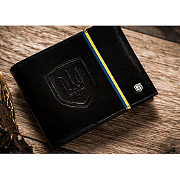 Мужское кожаное портмоне в подарочной упаковке Peterson Черный (304PUPUABL)