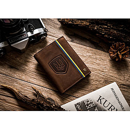 Мужское кожаное портмоне в подарочной упаковке Peterson Коричневый (303PUPUAHU)