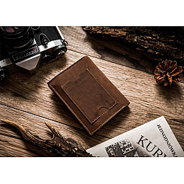 Мужское кожаное портмоне в подарочной упаковке Peterson Коричневый (303PUPUAHU)