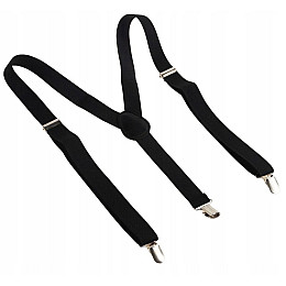 Підтяжки чоловічі для штанів Martom 100 х 2,5 см Чорний (BQ6A black)