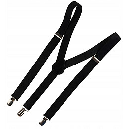 Підтяжки чоловічі для штанів Martom 100 х 2,5 см Чорний (BQ6A black)