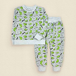 Костюм для мальчика Dexter`s dino из ткани двунить 110 см серый