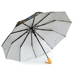 Женский зонт полуавтомат Bellisimo Черный (PODM529-4)