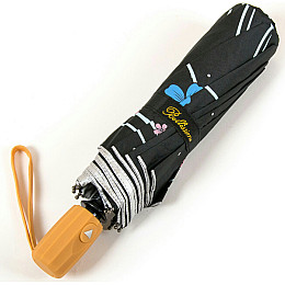 Женский зонт полуавтомат Bellisimo Черный (PODM529-4)