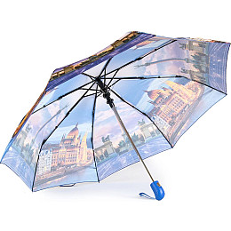 Женский зонт полуавтомат SL Синий (PODSL21303-3)