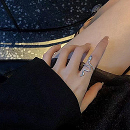 Кільце Bioworld Змія Snake з камінням універсальний розмір (23213)