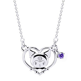 Кулон Bioworld Куромі в серці з камінчиком Kuromi Моя Мелодія Onegai My Melody (23162)
