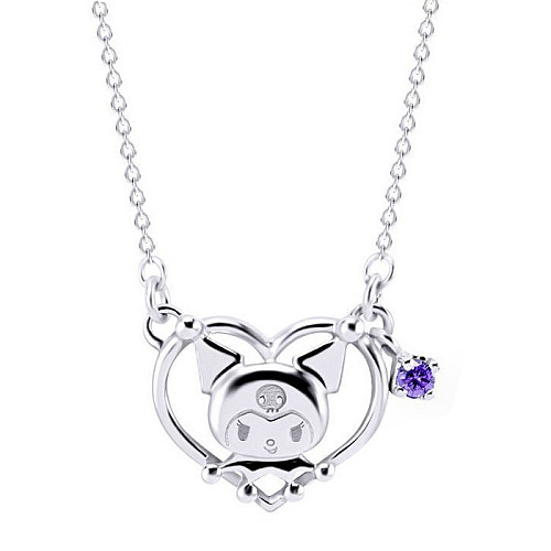Кулон Bioworld Куромі в серці з камінчиком Kuromi Моя Мелодія Onegai My Melody (23162)