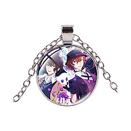 Кулон круглый Bioworld Дазай и Чуя Литературные гении Бродячие Псы Bungo Stray Dogs (23157)