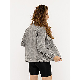 Женская джинсовая куртка S светло-серый Yuki ЦБ-00219140
