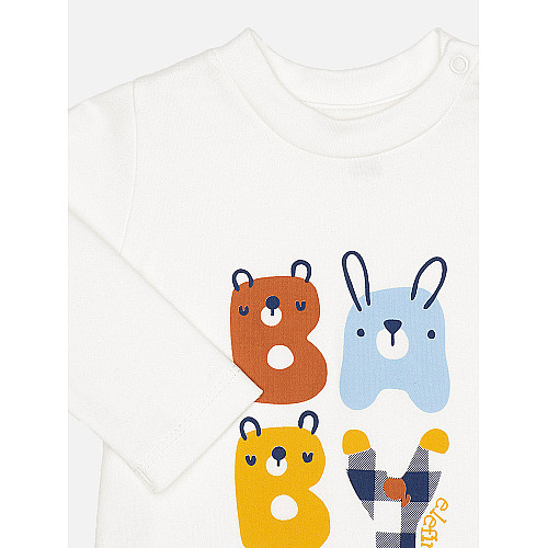 Футболка для мальчика 68 белый Elefin baby ЦБ-00227415