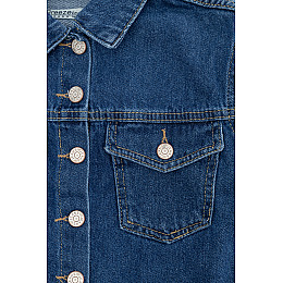 Джинсовая куртка для девочки 122 темно-синий Breeze Girls ЦБ-00241840