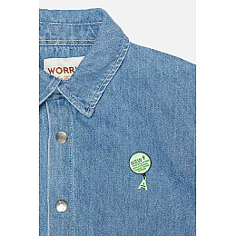 Джинсовая куртка для девочки 110 голубой WORRN ЦБ-00209820