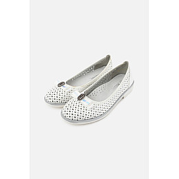 Балетки для девочек 34 белый Мышонок ЦБ-00179601