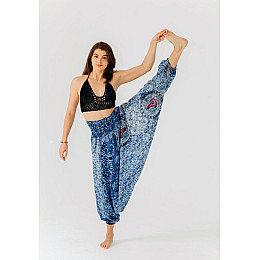 Штаны-шаровары Алладины Афгани с мотней Sapphire Mosaic RAO WEAR OneSize синий