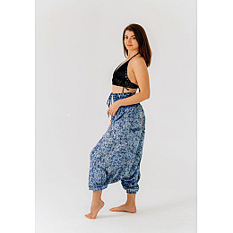 Штаны-шаровары Алладины Афгани с мотней Sapphire Mosaic RAO WEAR OneSize синий