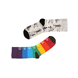 Набор носков RAO Йога 7 чакр + Скелеты 2 пары 39-41