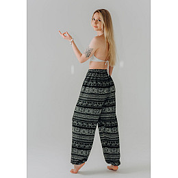 Свободные штаны-шаровары Elephant Noir RAO WEAR OneSize рост 155-165 см черный