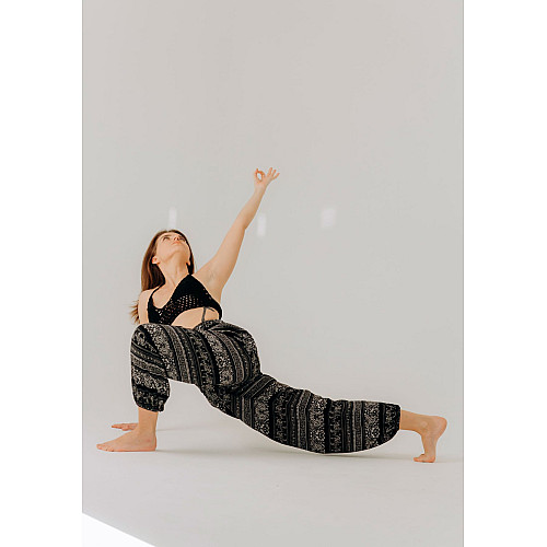 Східні штани з широкою гумкою Elephant Noir RAO WEAR OneSize зріст 155-165 см чорний