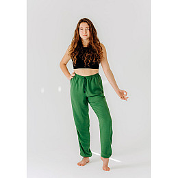 Штаны свободные однотонные Base RAO WEAR OneSize рост — 155-165 см зеленый
