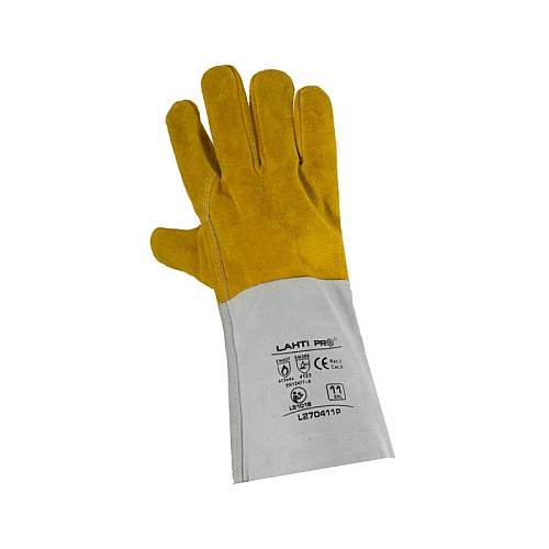 Перчатки сварщика LahtiPro 2704 11(2XL) желтые