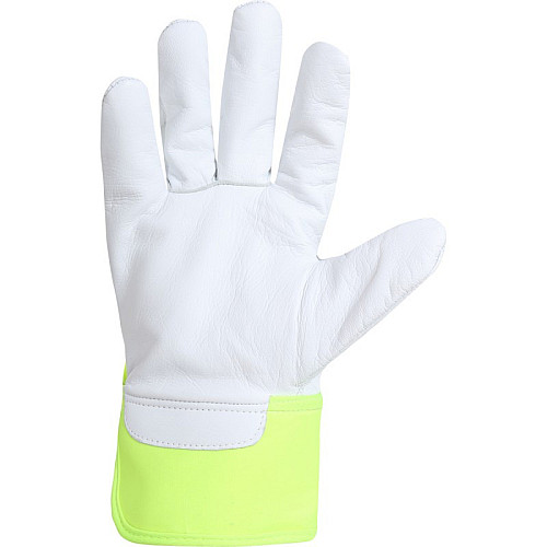 Перчатки защитные кожаные LahtiPro 2724 10(XL) зелено-белые